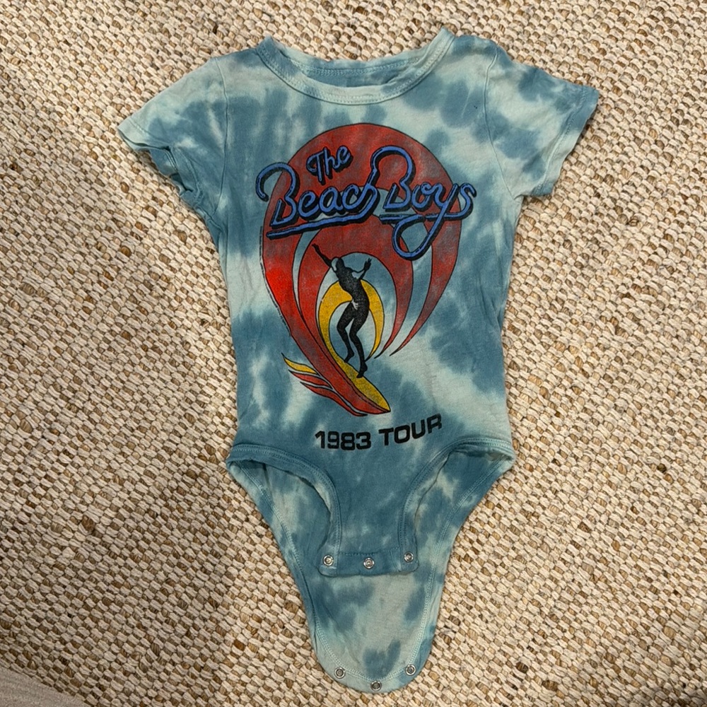 Beach Boys 1983 Tour Kids Tie-Dye Onesie